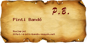 Pinti Bandó névjegykártya